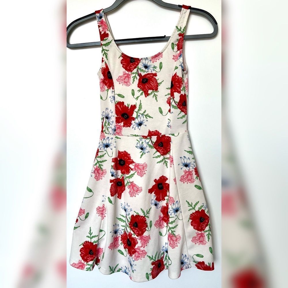 Sleeveless Floral Skater Dress